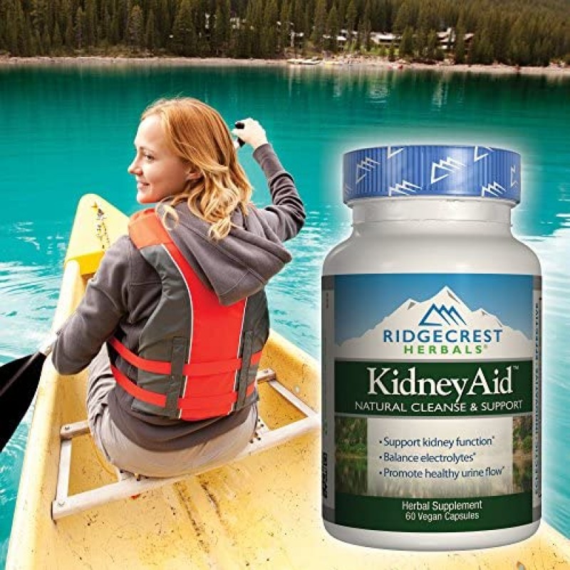 Ridgecrest KidneyAid, cápsulas de apoyo y limpieza a base de hierbas, 60 unidades