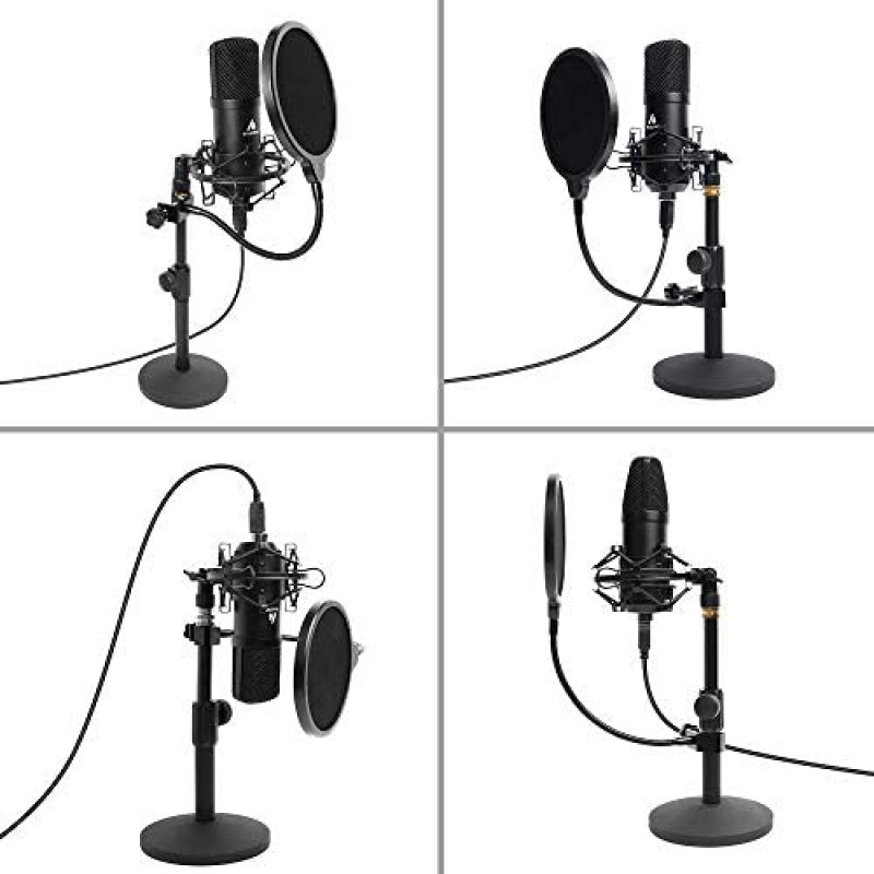 Kit de micrófono USB 192KHZ/24BIT MAONO AU-A04T PC Condensador Podcast Streaming Micrófono cardioide Plug & Play para computadora, YouTube, grabación de juegos