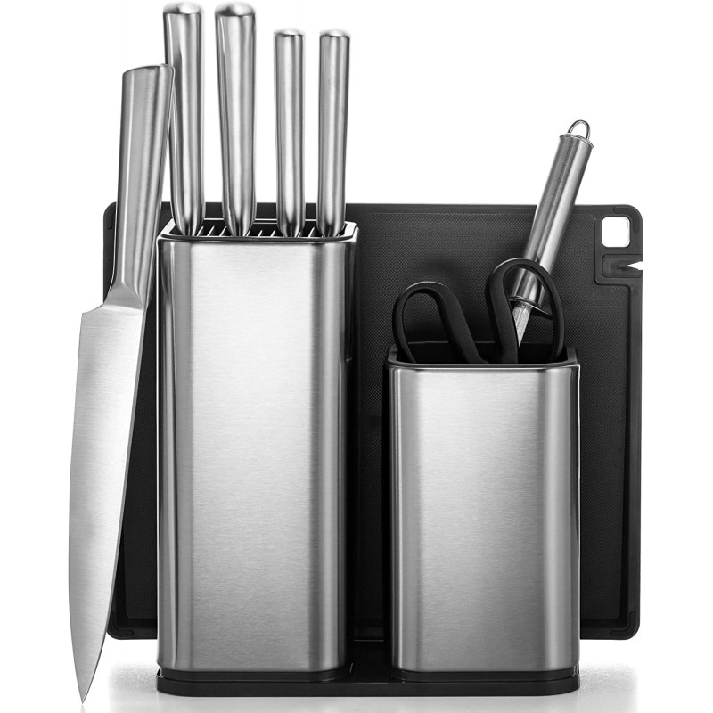 Juego de cuchillos de cocina de acero inoxidable d...