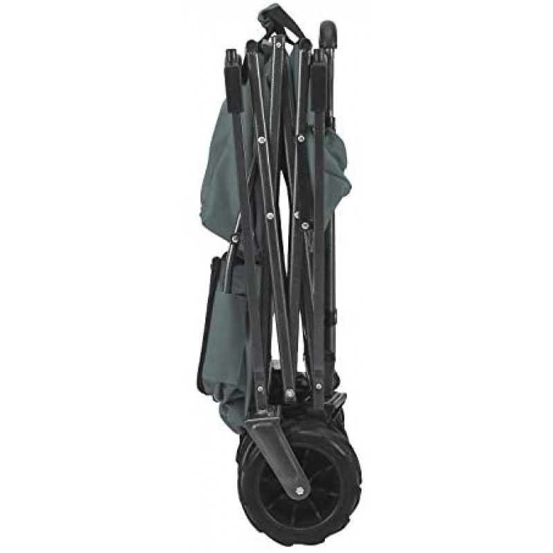 EXTEC Cochecito plegable con dosel para deportes al aire libre, carrito de bebé, jardín, utilidad, compras, viajes, playa, carro/carrito, fácil configuración, no necesita herramientas (gris)