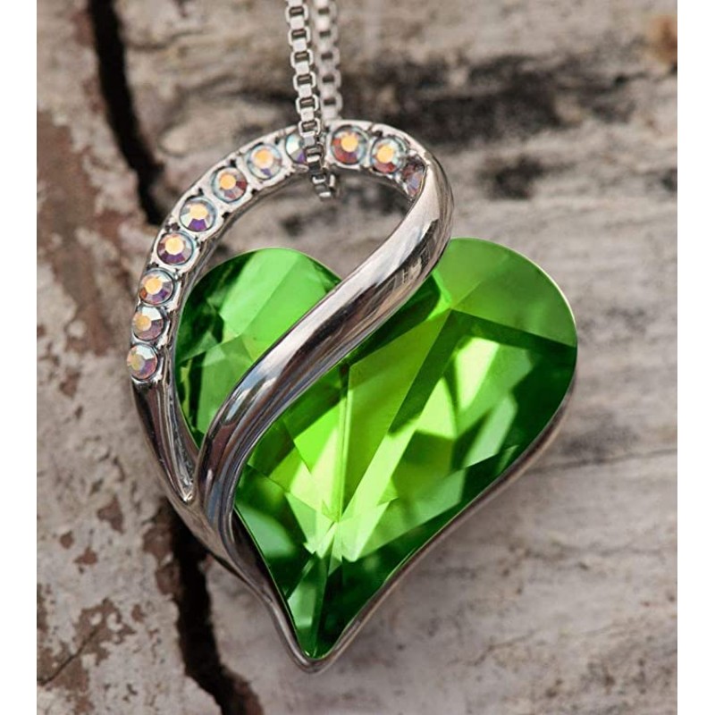Leafael Collar con colgante de corazón de amor in...