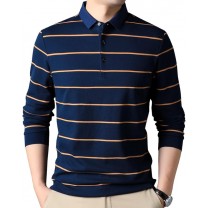 Camiseta polo de manga larga con cuello y corte en...