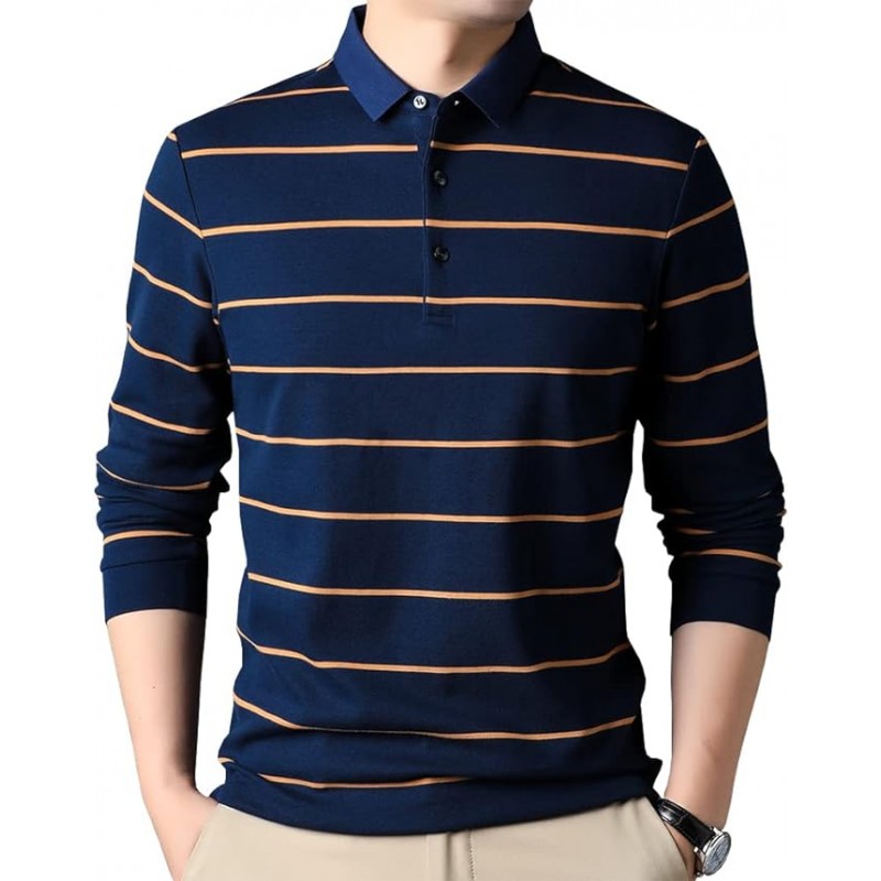 Camiseta polo de manga larga con cuello y corte en...