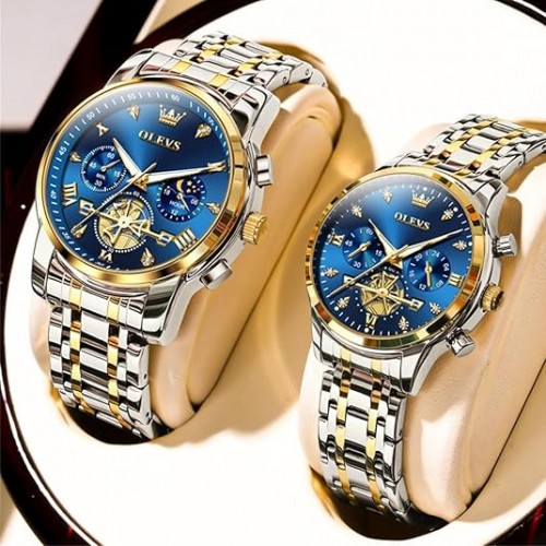 OLEVS Reloj para Parejas Reloj para él y para Ell...
