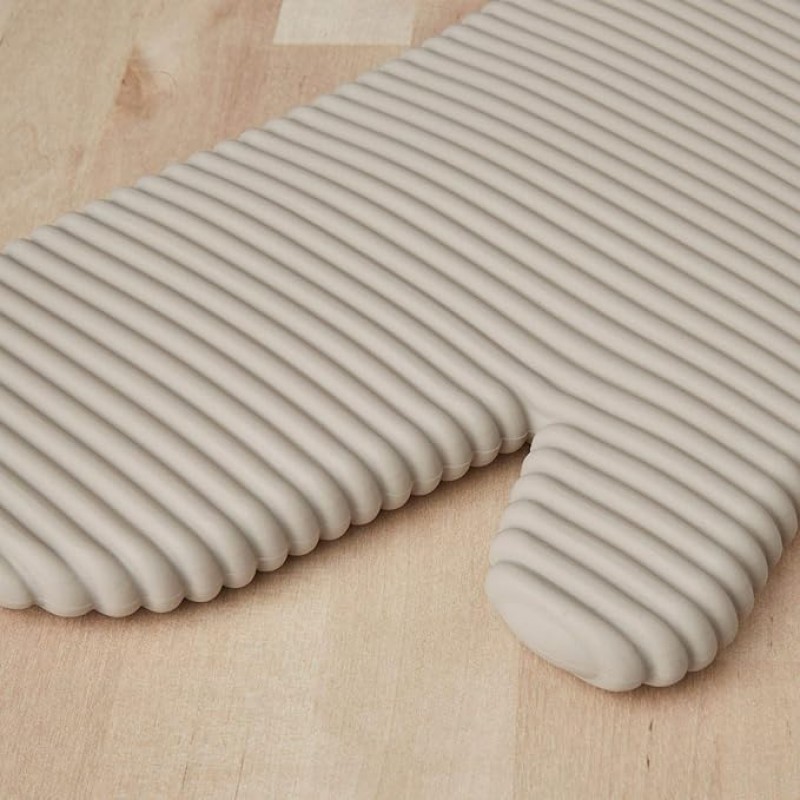 KitchenAid Juego de manoplas de horno de silicona suave acanaladas, 7 x 13 pulgadas, batido, 2 unidades