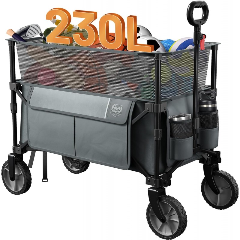 TIMBER RIDGE Carrito plegable para exteriores, car...