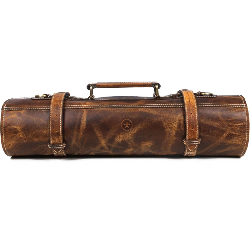 Bolsa de almacenamiento de cuero para cuchillos, 1...