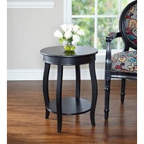 Mesa redonda con estante Powell Furniture, color n...